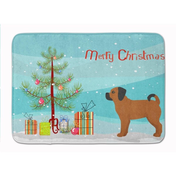 Carolines Treasures Puggle Christmas Tree Machine Washable Memory Foam Mat CK3863RUG - main
